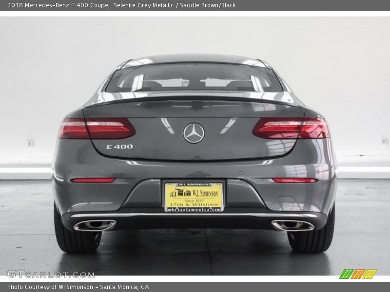 Selenite Grey Metallic / Saddle Brown/Black 2018 Mercedes-Benz E 400 Coupe