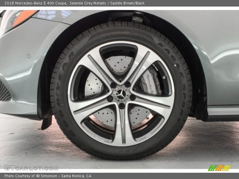Selenite Grey Metallic / Saddle Brown/Black 2018 Mercedes-Benz E 400 Coupe