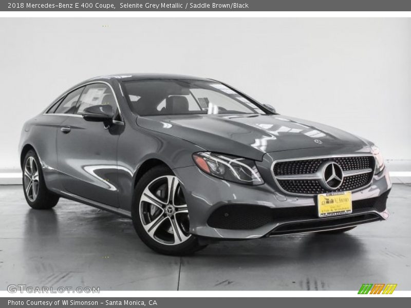 Selenite Grey Metallic / Saddle Brown/Black 2018 Mercedes-Benz E 400 Coupe