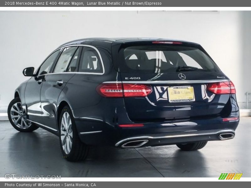 Lunar Blue Metallic / Nut Brown/Espresso 2018 Mercedes-Benz E 400 4Matic Wagon