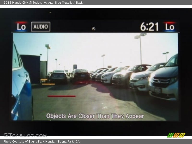 Aegean Blue Metallic / Black 2018 Honda Civic Si Sedan