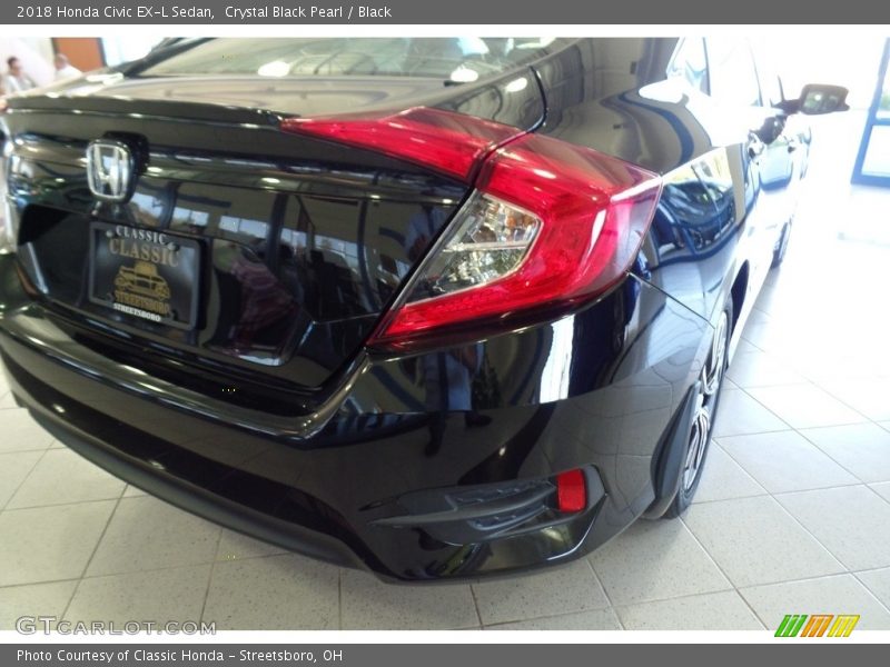Crystal Black Pearl / Black 2018 Honda Civic EX-L Sedan