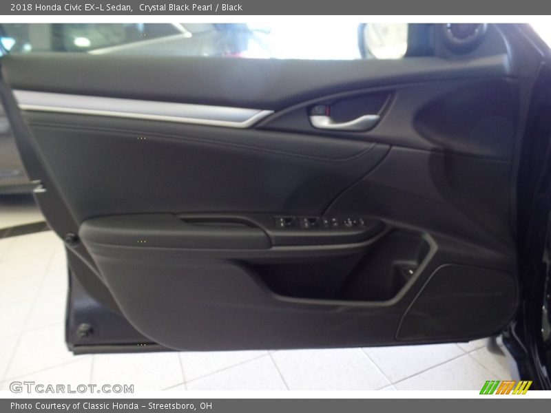 Crystal Black Pearl / Black 2018 Honda Civic EX-L Sedan