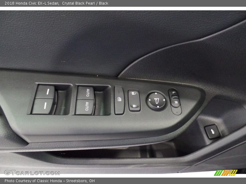 Crystal Black Pearl / Black 2018 Honda Civic EX-L Sedan