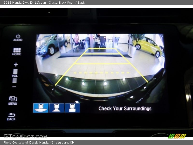 Crystal Black Pearl / Black 2018 Honda Civic EX-L Sedan