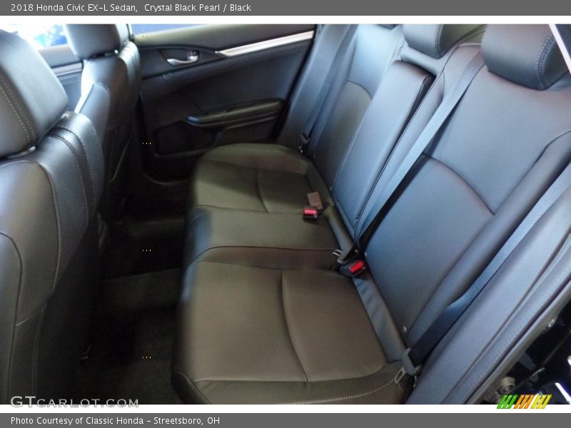 Crystal Black Pearl / Black 2018 Honda Civic EX-L Sedan