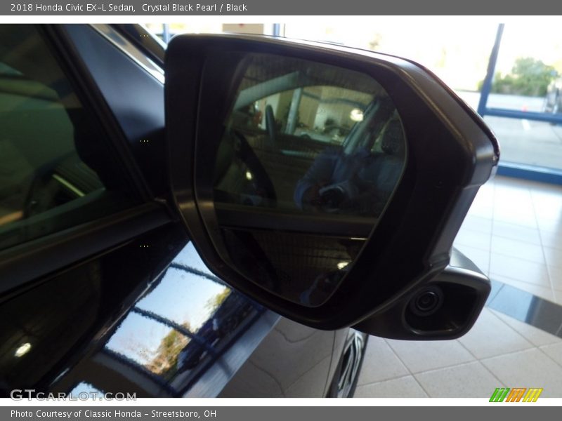 Crystal Black Pearl / Black 2018 Honda Civic EX-L Sedan