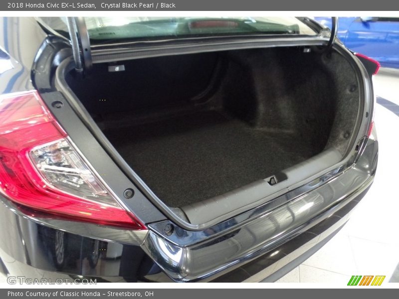 Crystal Black Pearl / Black 2018 Honda Civic EX-L Sedan