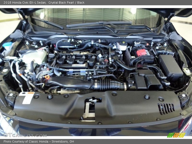 Crystal Black Pearl / Black 2018 Honda Civic EX-L Sedan