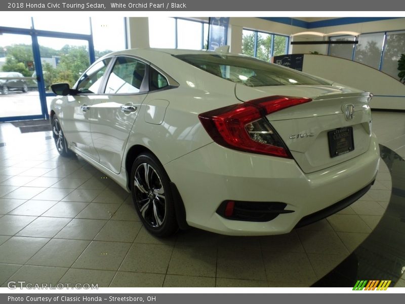 White Orchid Pearl / Black 2018 Honda Civic Touring Sedan