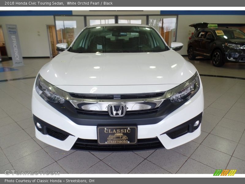 White Orchid Pearl / Black 2018 Honda Civic Touring Sedan