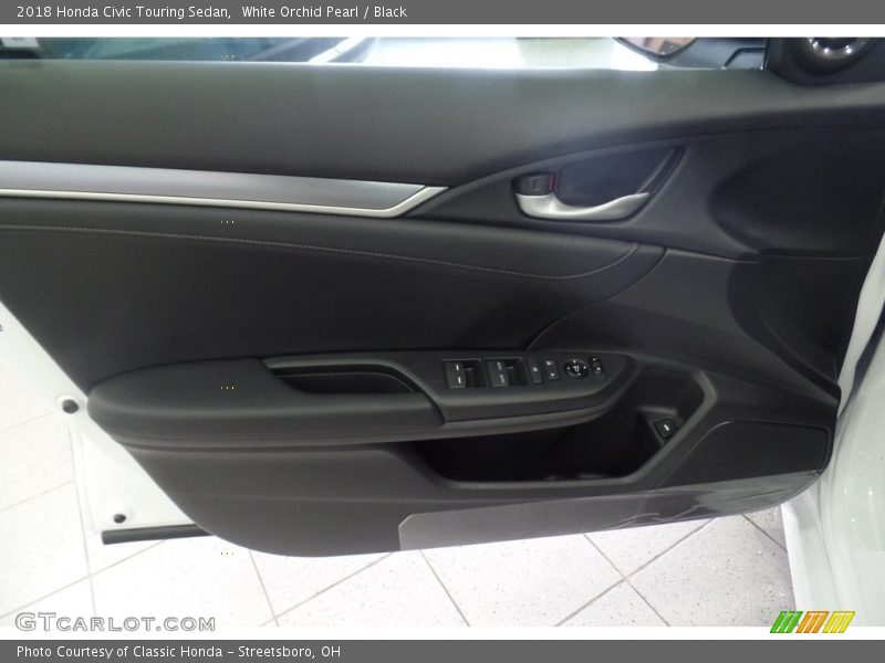 White Orchid Pearl / Black 2018 Honda Civic Touring Sedan