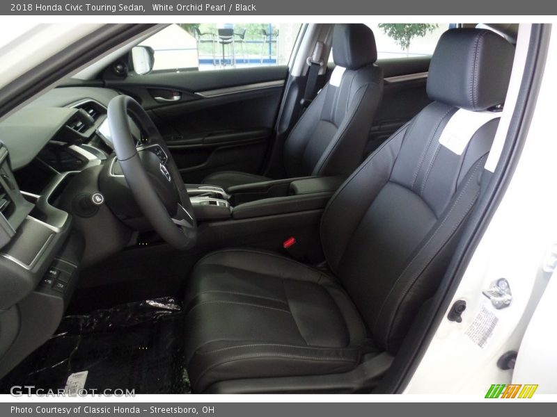 White Orchid Pearl / Black 2018 Honda Civic Touring Sedan