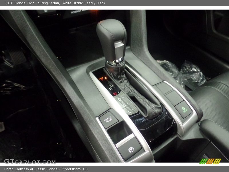 White Orchid Pearl / Black 2018 Honda Civic Touring Sedan