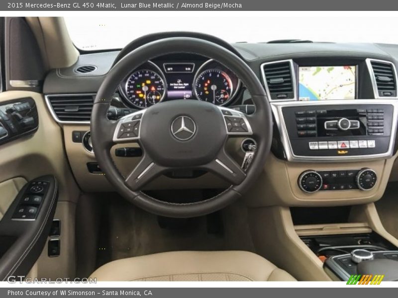 Lunar Blue Metallic / Almond Beige/Mocha 2015 Mercedes-Benz GL 450 4Matic