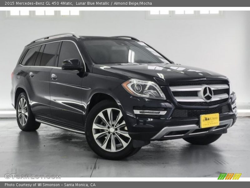 Lunar Blue Metallic / Almond Beige/Mocha 2015 Mercedes-Benz GL 450 4Matic