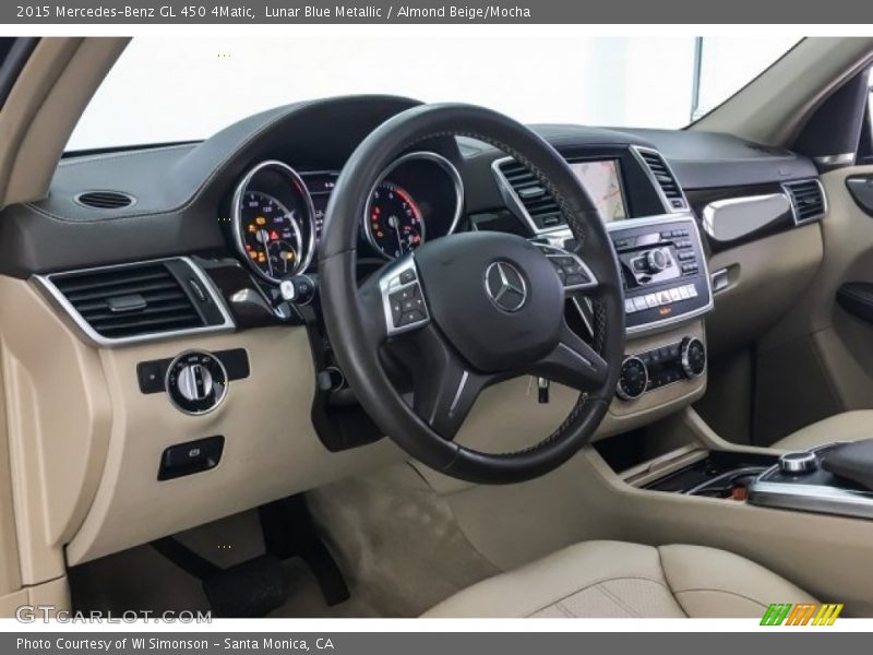 Lunar Blue Metallic / Almond Beige/Mocha 2015 Mercedes-Benz GL 450 4Matic