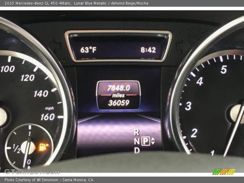 Lunar Blue Metallic / Almond Beige/Mocha 2015 Mercedes-Benz GL 450 4Matic