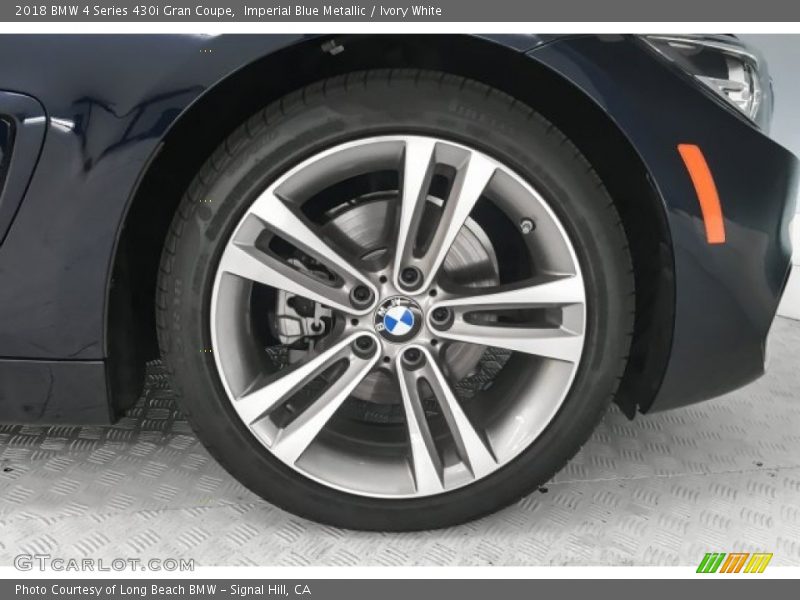 Imperial Blue Metallic / Ivory White 2018 BMW 4 Series 430i Gran Coupe