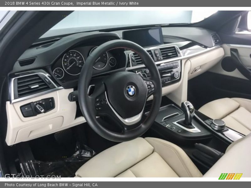 Imperial Blue Metallic / Ivory White 2018 BMW 4 Series 430i Gran Coupe