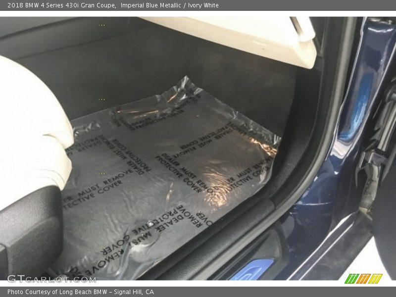 Imperial Blue Metallic / Ivory White 2018 BMW 4 Series 430i Gran Coupe