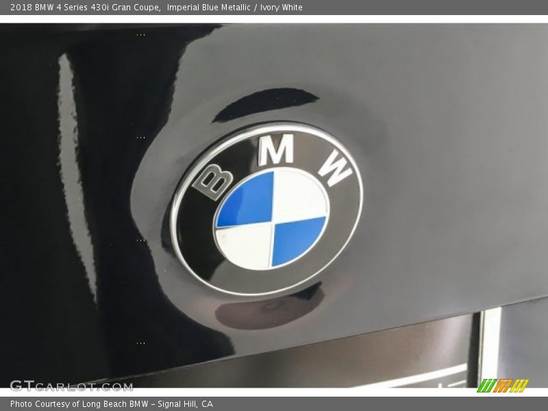 Imperial Blue Metallic / Ivory White 2018 BMW 4 Series 430i Gran Coupe
