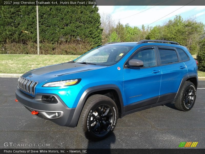 Hydro Blue Pearl / Black 2017 Jeep Cherokee Trailhawk 4x4