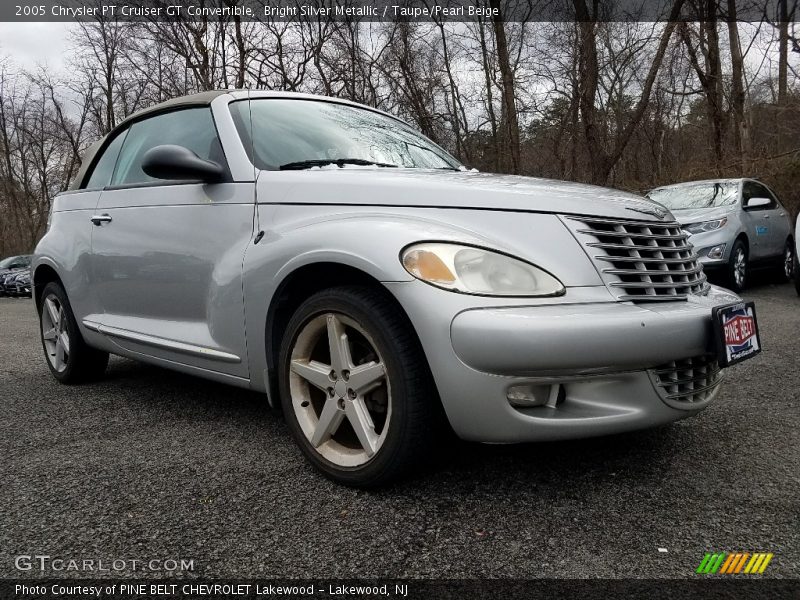 Bright Silver Metallic / Taupe/Pearl Beige 2005 Chrysler PT Cruiser GT Convertible