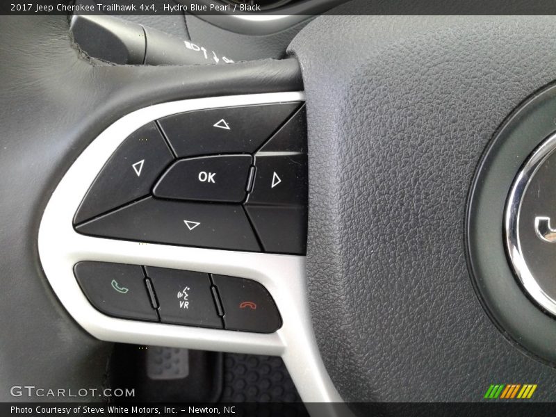 Hydro Blue Pearl / Black 2017 Jeep Cherokee Trailhawk 4x4