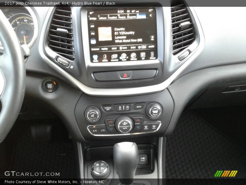 Hydro Blue Pearl / Black 2017 Jeep Cherokee Trailhawk 4x4