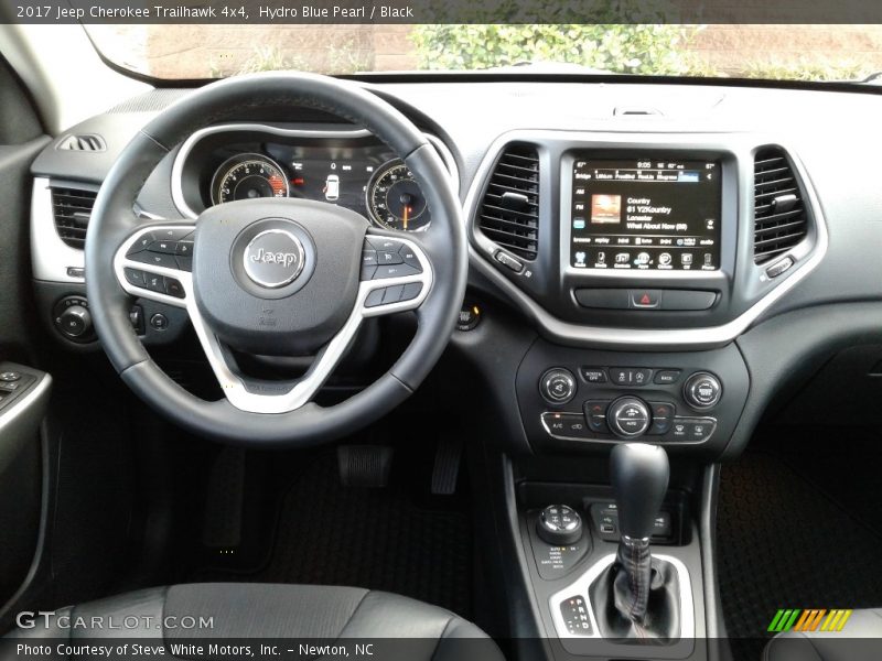 Hydro Blue Pearl / Black 2017 Jeep Cherokee Trailhawk 4x4