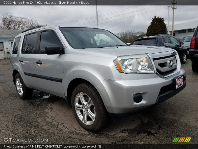 Alabaster Silver Metallic / Black 2011 Honda Pilot LX 4WD