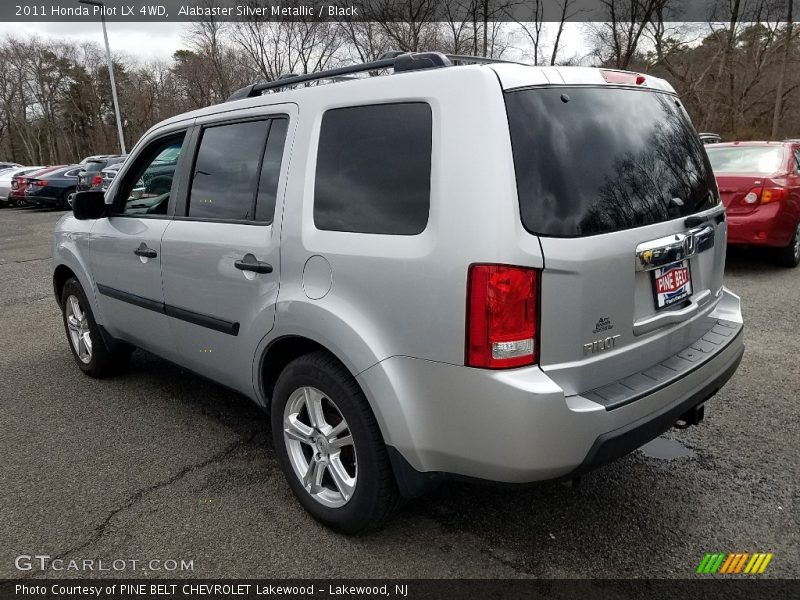 Alabaster Silver Metallic / Black 2011 Honda Pilot LX 4WD