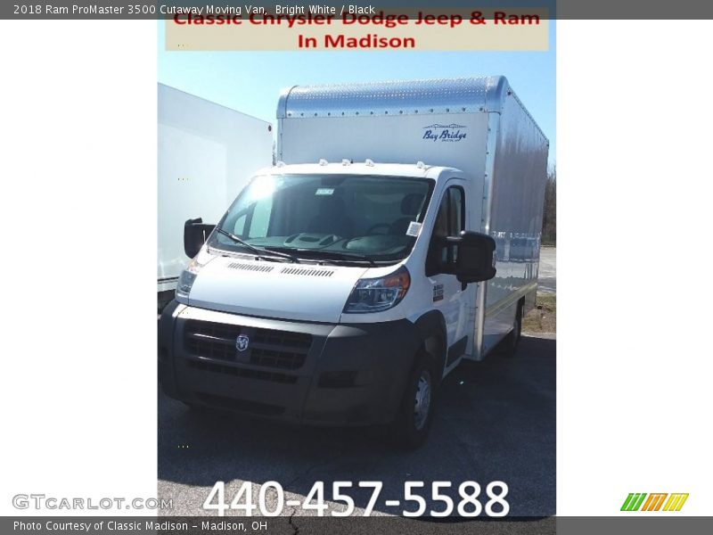Bright White / Black 2018 Ram ProMaster 3500 Cutaway Moving Van