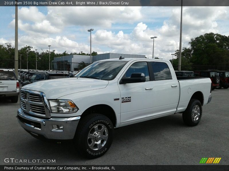 Bright White / Black/Diesel Gray 2018 Ram 3500 Big Horn Crew Cab 4x4