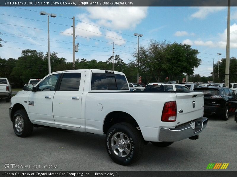 Bright White / Black/Diesel Gray 2018 Ram 3500 Big Horn Crew Cab 4x4