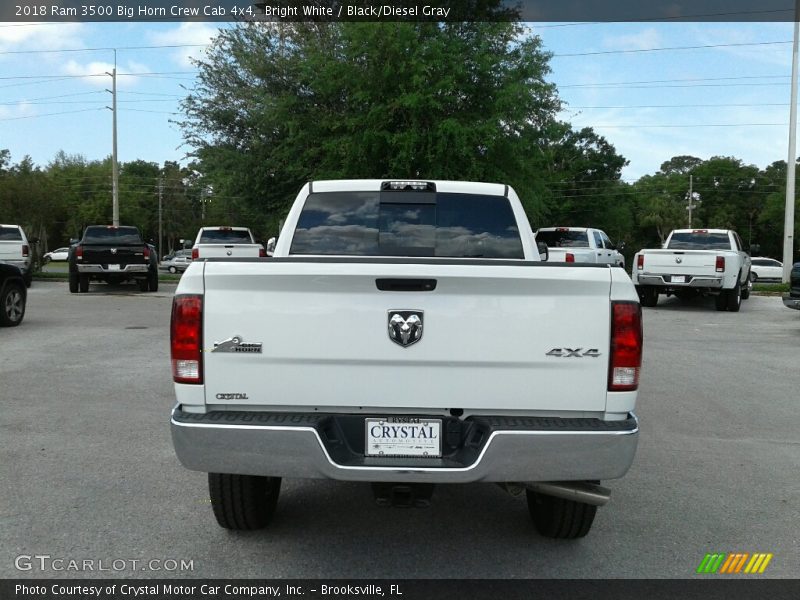Bright White / Black/Diesel Gray 2018 Ram 3500 Big Horn Crew Cab 4x4