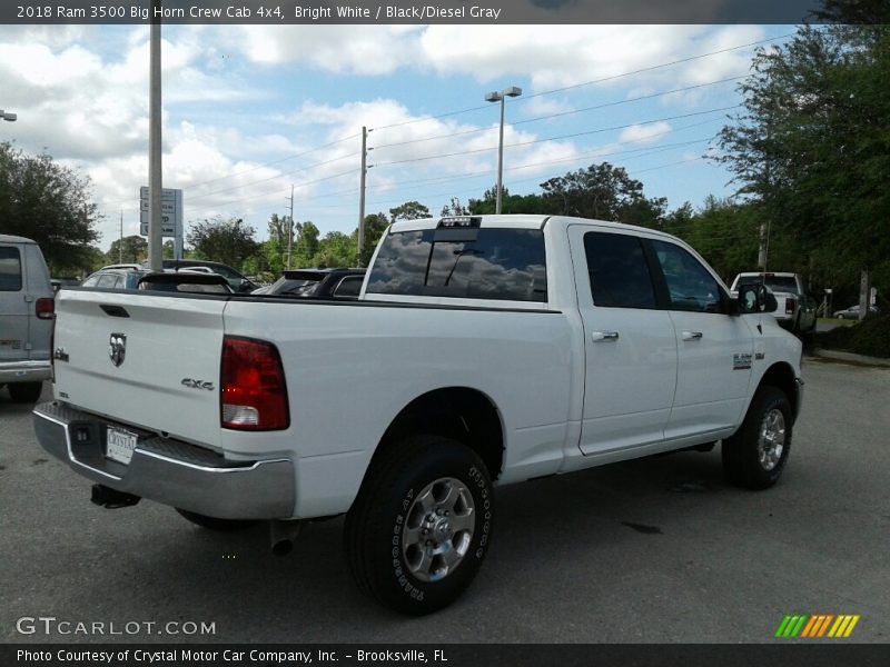 Bright White / Black/Diesel Gray 2018 Ram 3500 Big Horn Crew Cab 4x4