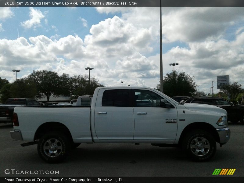 Bright White / Black/Diesel Gray 2018 Ram 3500 Big Horn Crew Cab 4x4