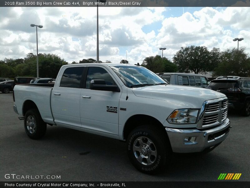 Bright White / Black/Diesel Gray 2018 Ram 3500 Big Horn Crew Cab 4x4