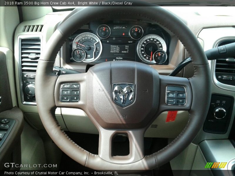 Bright White / Black/Diesel Gray 2018 Ram 3500 Big Horn Crew Cab 4x4