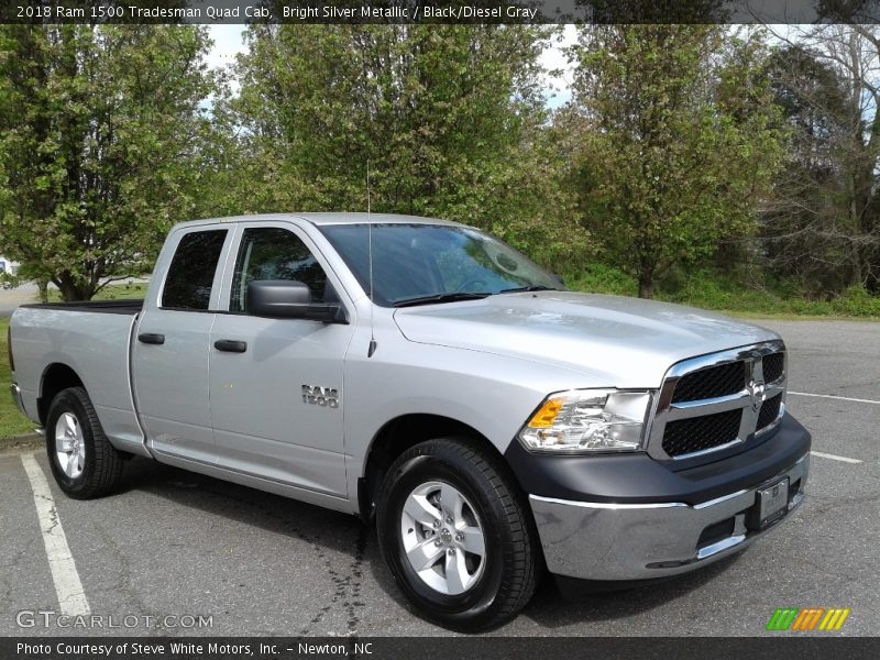 Bright Silver Metallic / Black/Diesel Gray 2018 Ram 1500 Tradesman Quad Cab