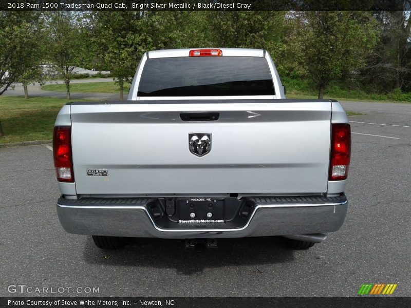 Bright Silver Metallic / Black/Diesel Gray 2018 Ram 1500 Tradesman Quad Cab