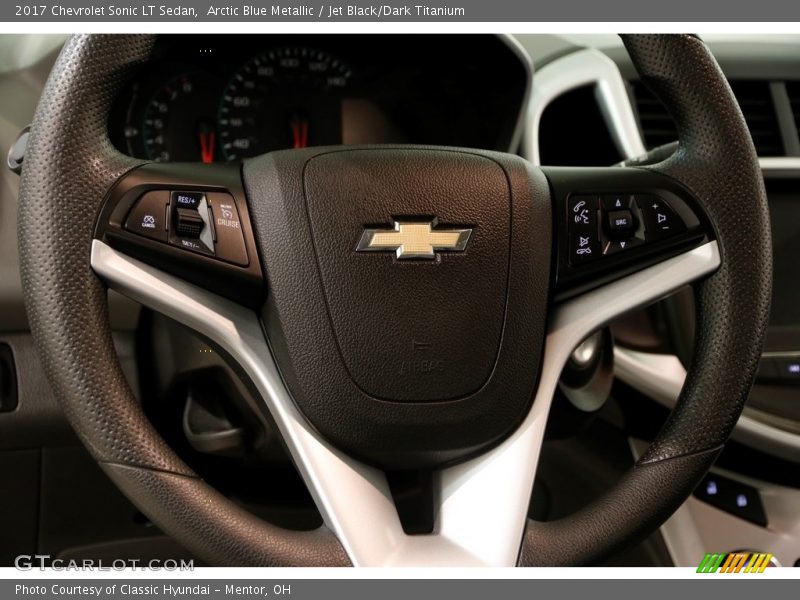 Arctic Blue Metallic / Jet Black/Dark Titanium 2017 Chevrolet Sonic LT Sedan