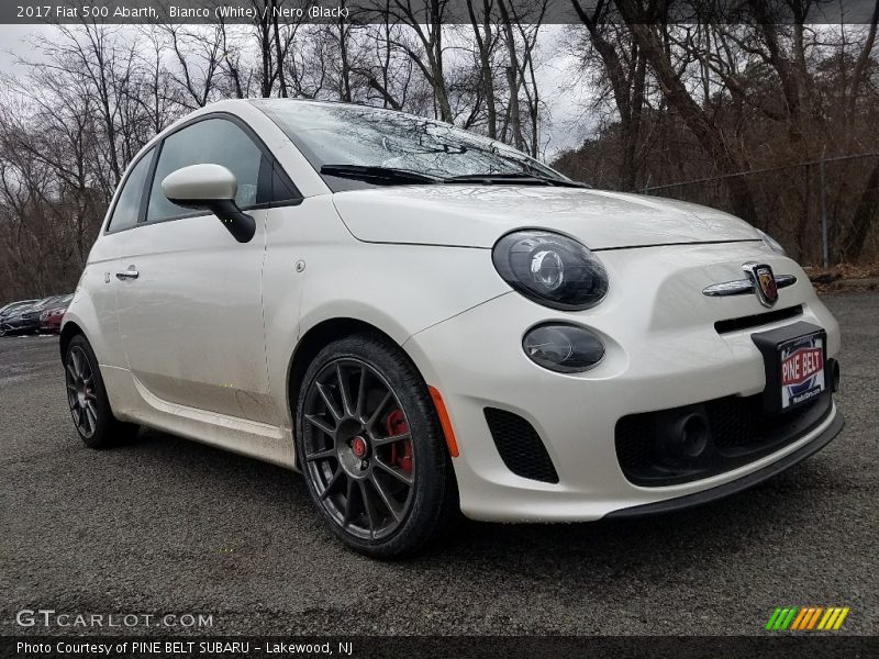 Bianco (White) / Nero (Black) 2017 Fiat 500 Abarth