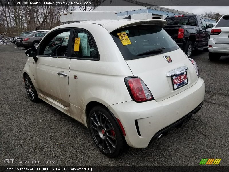 Bianco (White) / Nero (Black) 2017 Fiat 500 Abarth