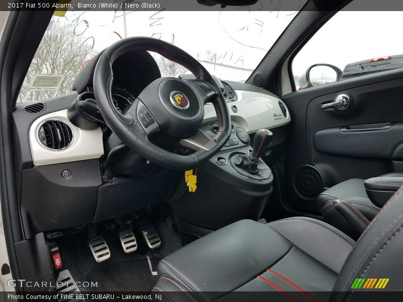 Bianco (White) / Nero (Black) 2017 Fiat 500 Abarth