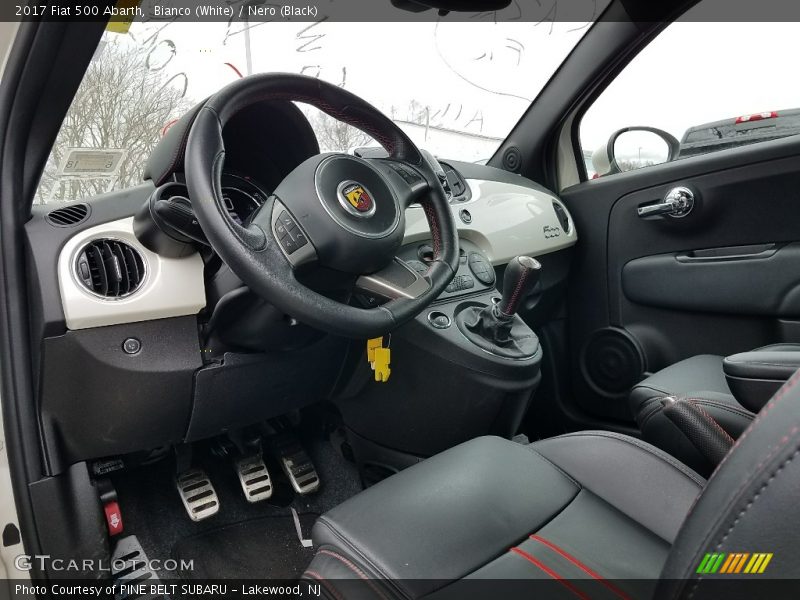 Bianco (White) / Nero (Black) 2017 Fiat 500 Abarth