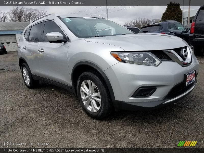 Brilliant Silver / Charcoal 2015 Nissan Rogue SV AWD