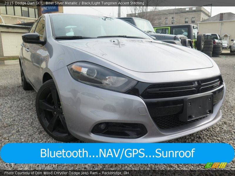 Billet Silver Metallic / Black/Light Tungsten Accent Stitching 2015 Dodge Dart SXT